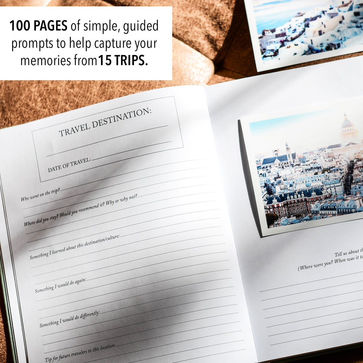 A personalised travel memory book capturing all the highlights and pictures