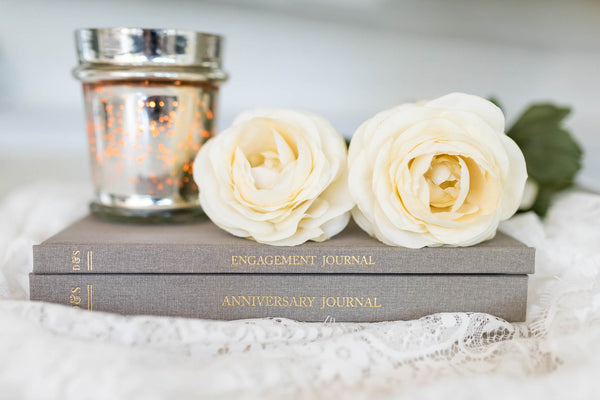 Anniversary Journal by Duncan & Stone - Taupe | Wedding Journal Book for Couples